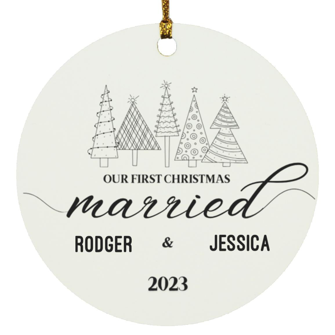 Mr & Mrs 1st Christmas | Personalized Ornament
