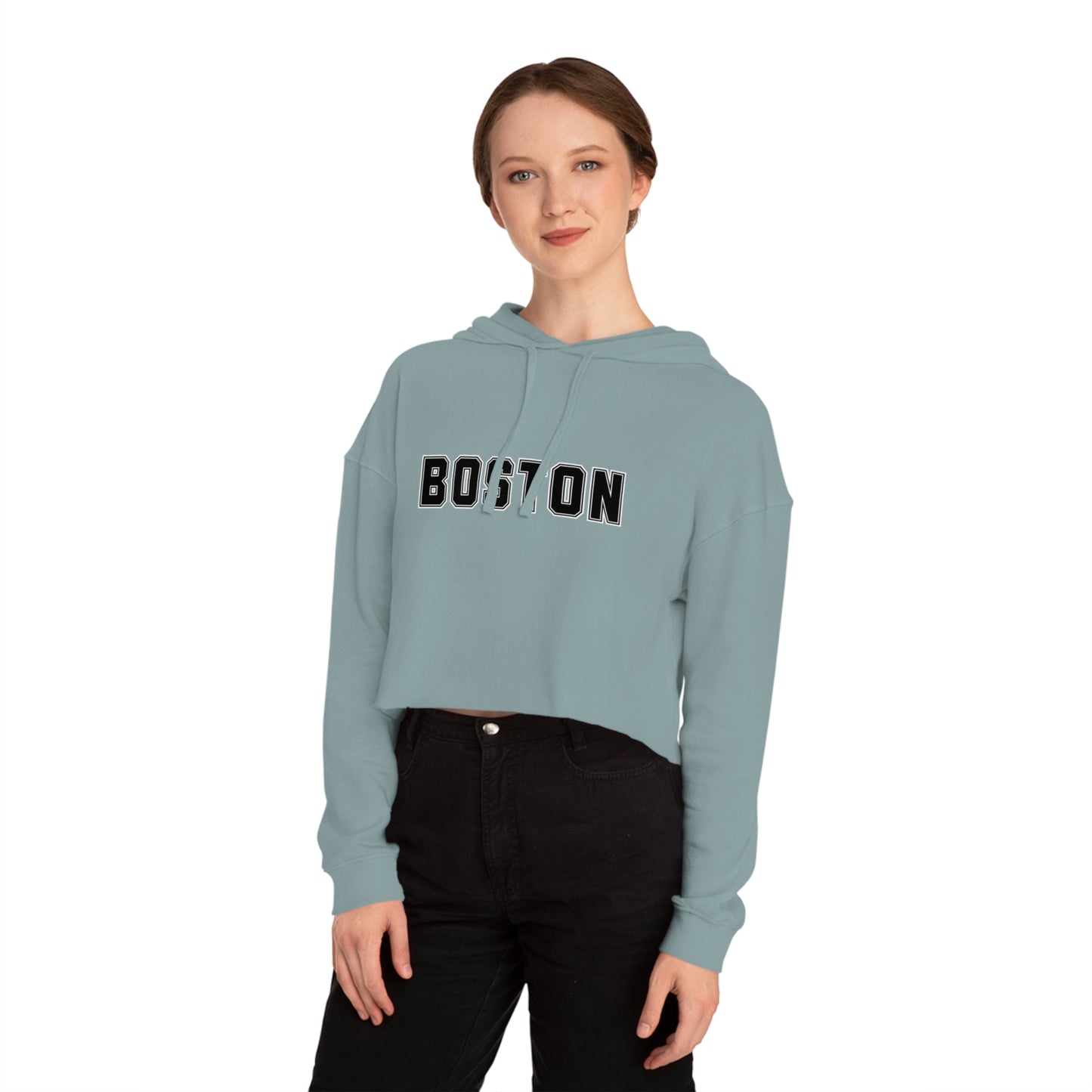 BOSTON | Women’s Cropped Hooded Sweatshirt