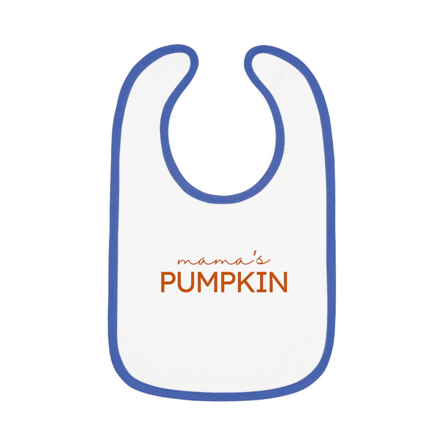 Mama's Pumpkin | Baby Contrast Trim Jersey Bib