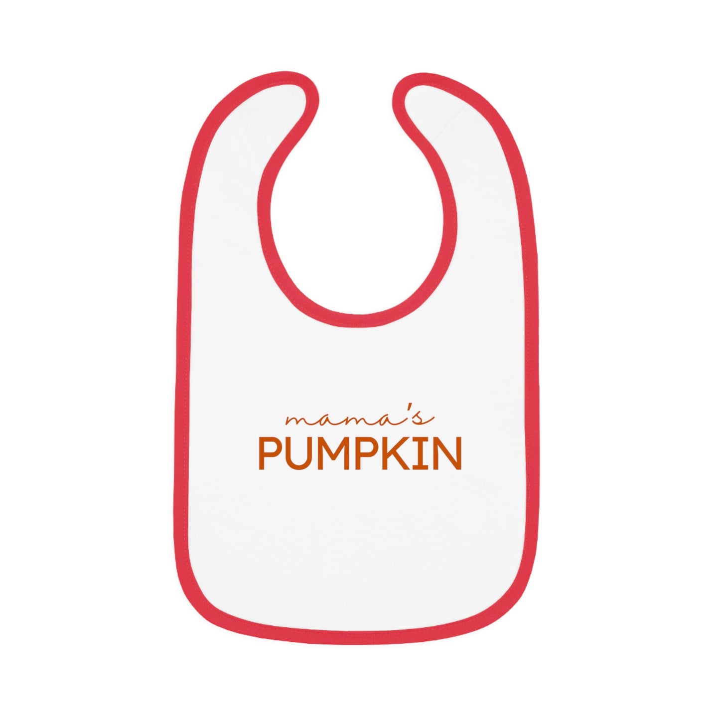 Mama's Pumpkin | Baby Contrast Trim Jersey Bib