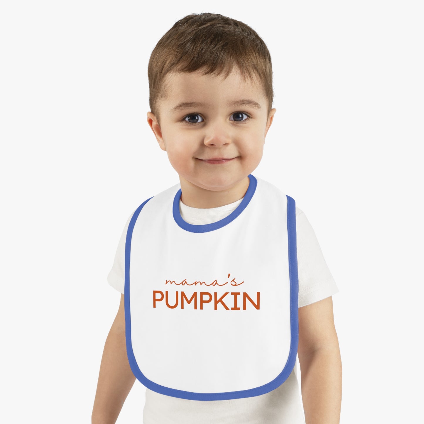 Mama's Pumpkin | Baby Contrast Trim Jersey Bib