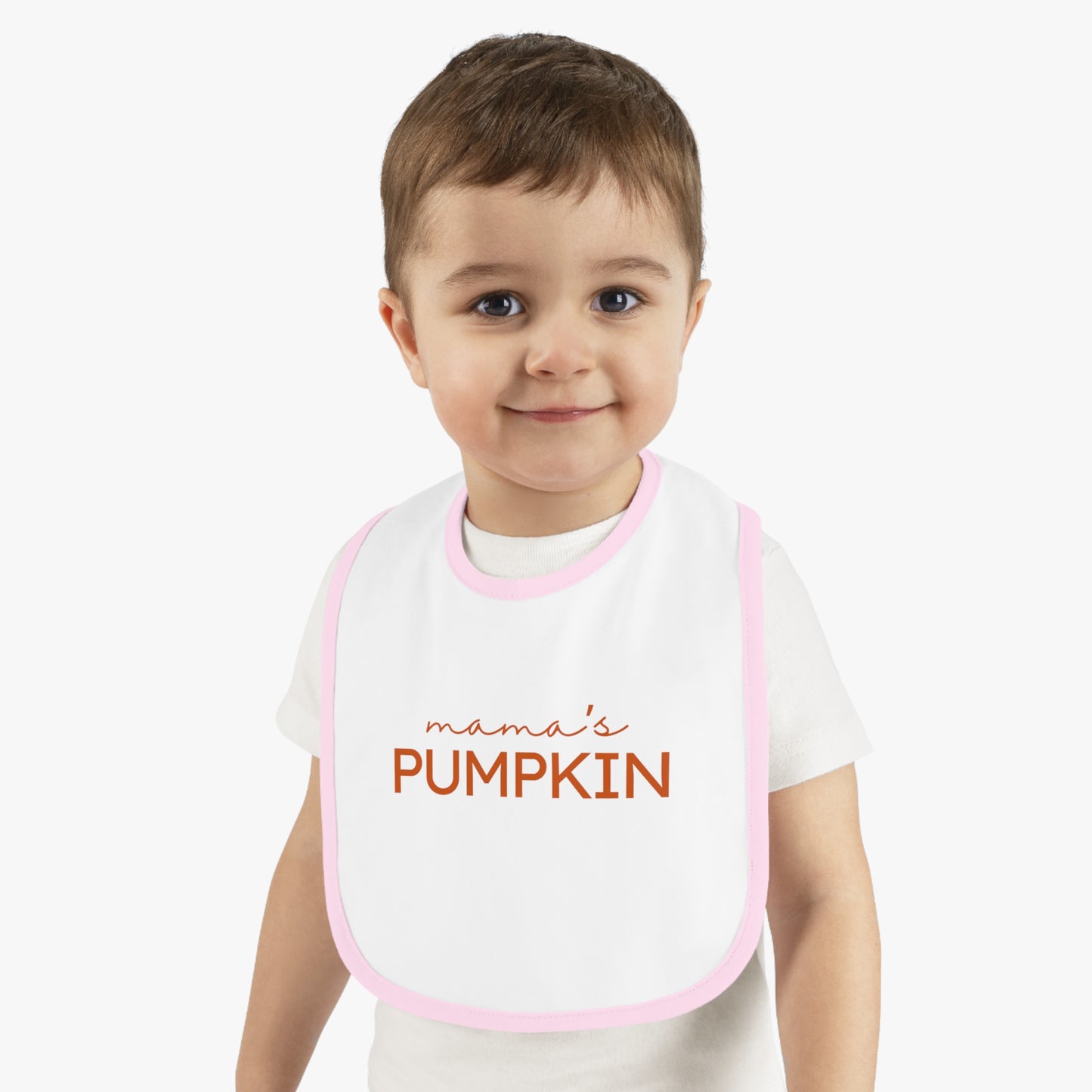 Mama's Pumpkin | Baby Contrast Trim Jersey Bib