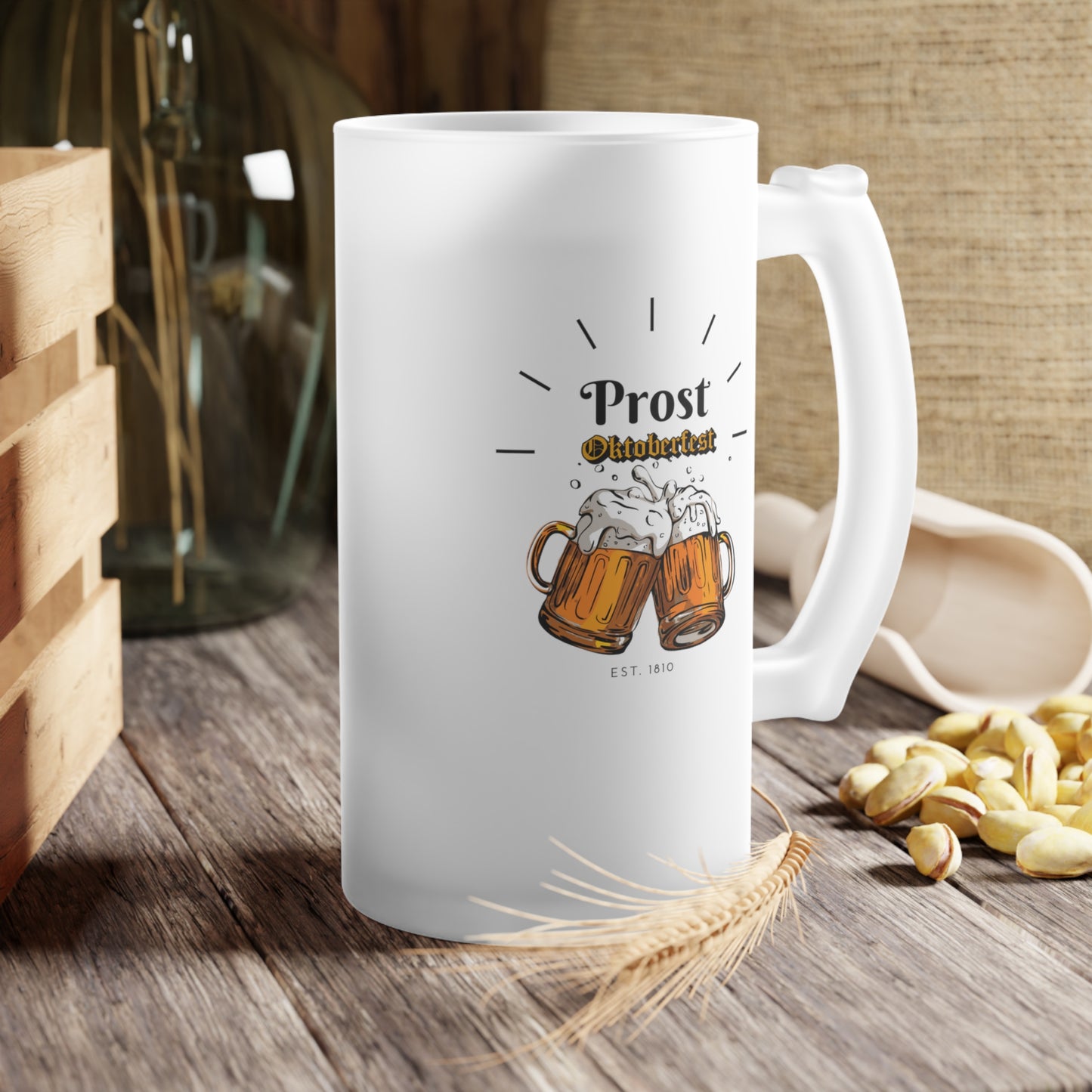 PROST | Frosted Glass Beer Mug