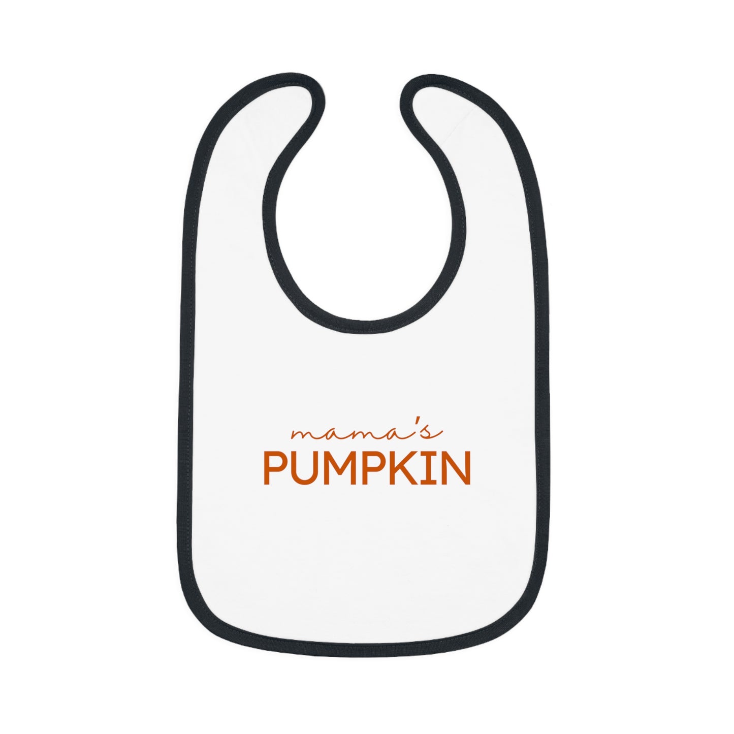 Mama's Pumpkin | Baby Contrast Trim Jersey Bib