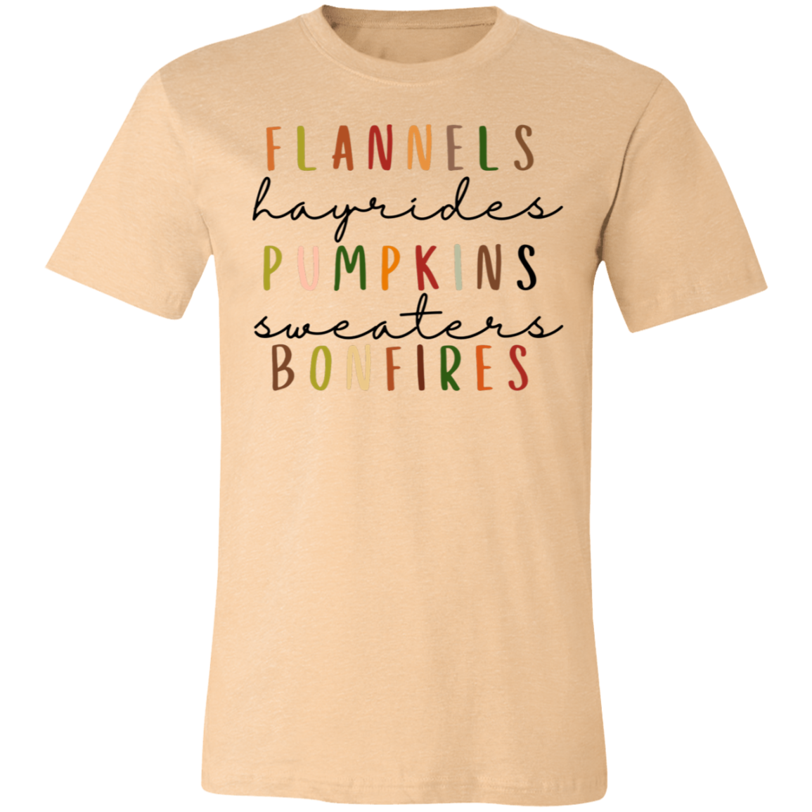 Flannels, Hayrides, Pumpkins | Unisex Jersey Short-Sleeve T-Shirt