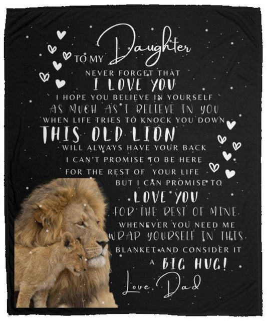 This Old Lion | My Daughter | Cozy Plush Fleece Blanket - 50x60