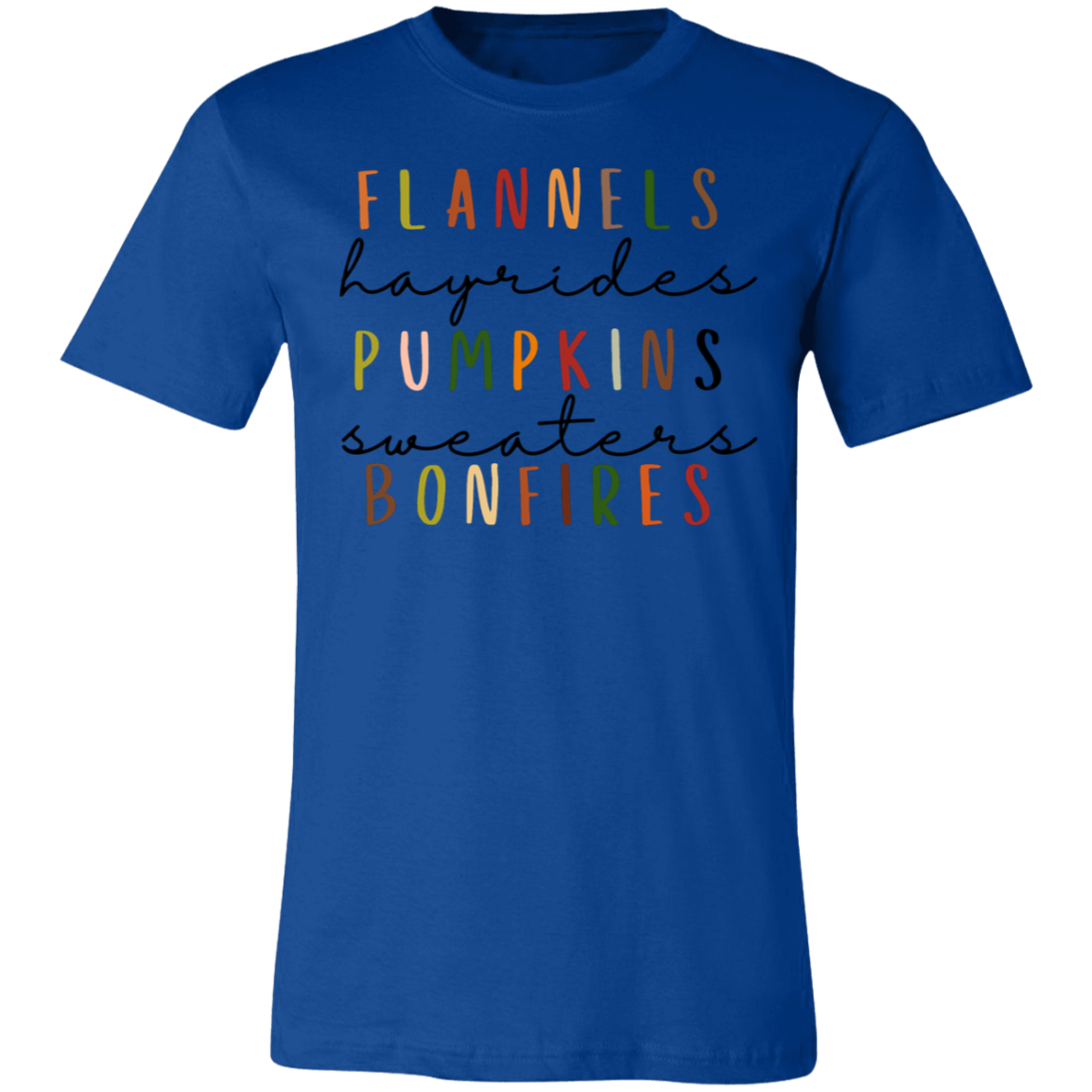 Flannels, Hayrides, Pumpkins | Unisex Jersey Short-Sleeve T-Shirt