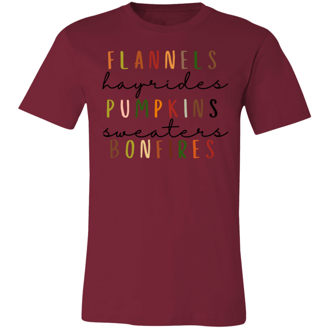 Flannels, Hayrides, Pumpkins | Unisex Jersey Short-Sleeve T-Shirt