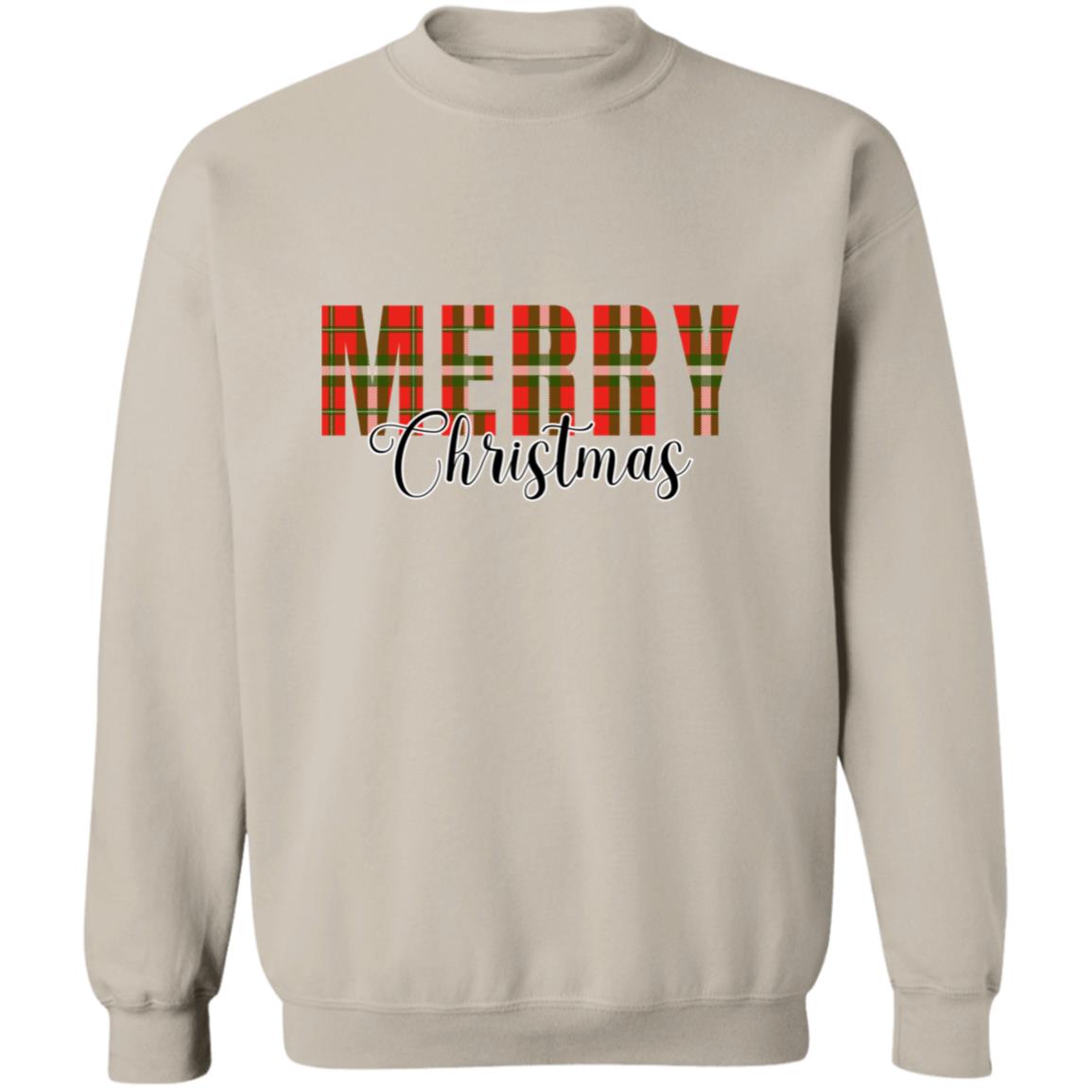 Merry Christmas Plaid Sweatshirt