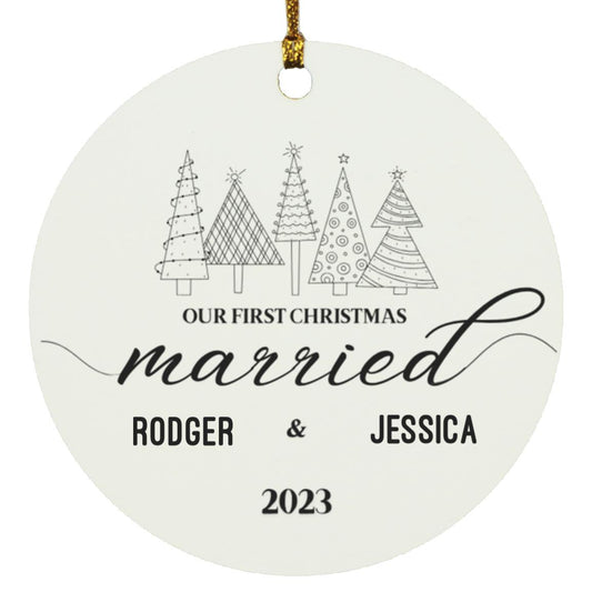 Mr & Mrs 1st Christmas | Personalized Ornament