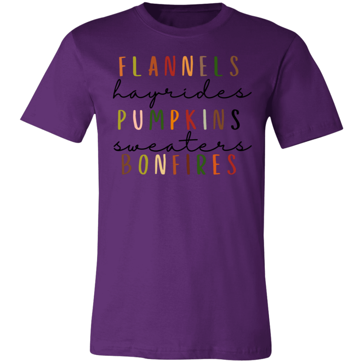 Flannels, Hayrides, Pumpkins | Unisex Jersey Short-Sleeve T-Shirt