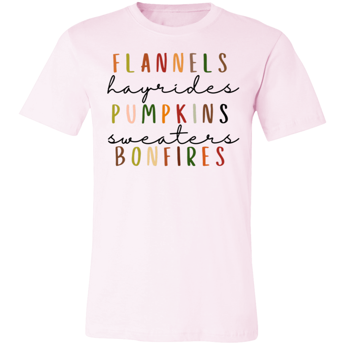 Flannels, Hayrides, Pumpkins | Unisex Jersey Short-Sleeve T-Shirt