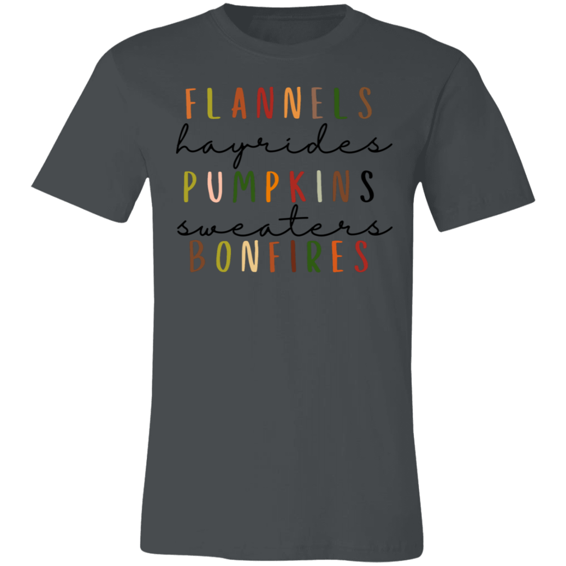 Flannels, Hayrides, Pumpkins | Unisex Jersey Short-Sleeve T-Shirt