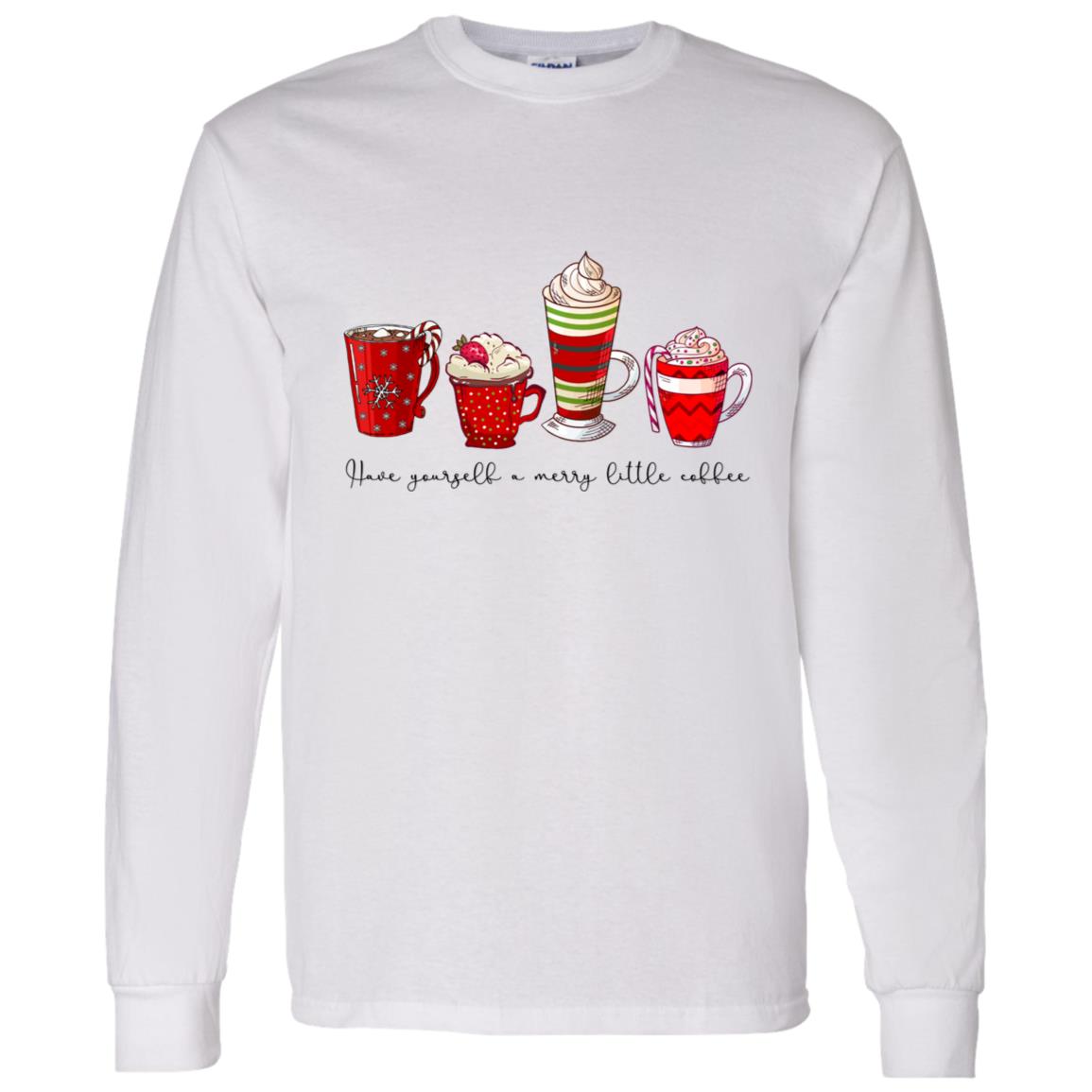 Merry Little Coffee Long Sleeve T-Shirt 5.3 oz.