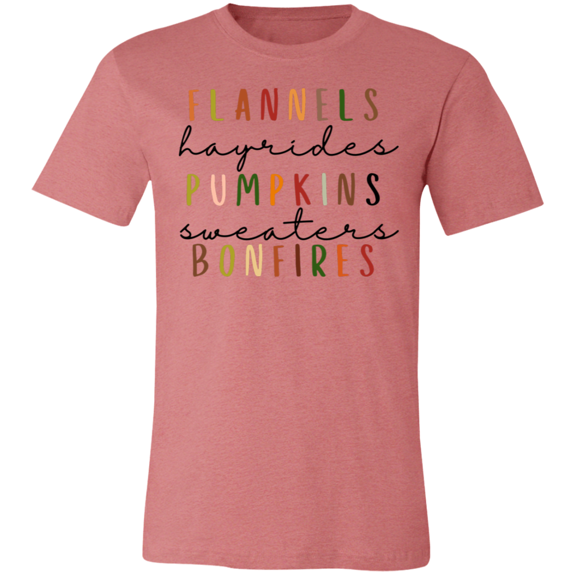 Flannels, Hayrides, Pumpkins | Unisex Jersey Short-Sleeve T-Shirt