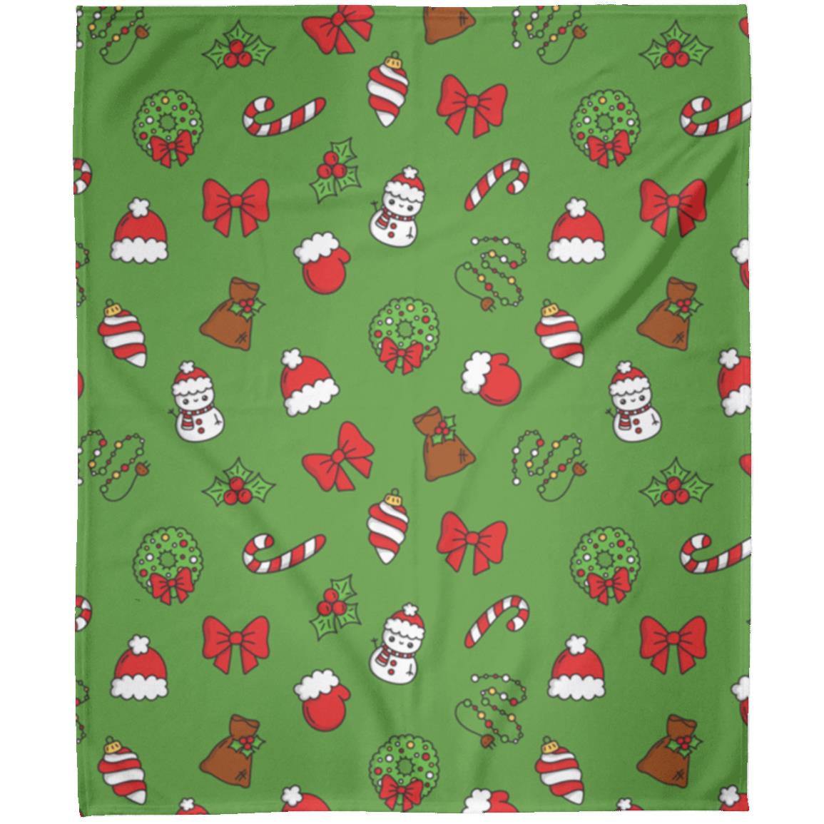 Mittens and Mistletoe Christmas Blanket 50x60