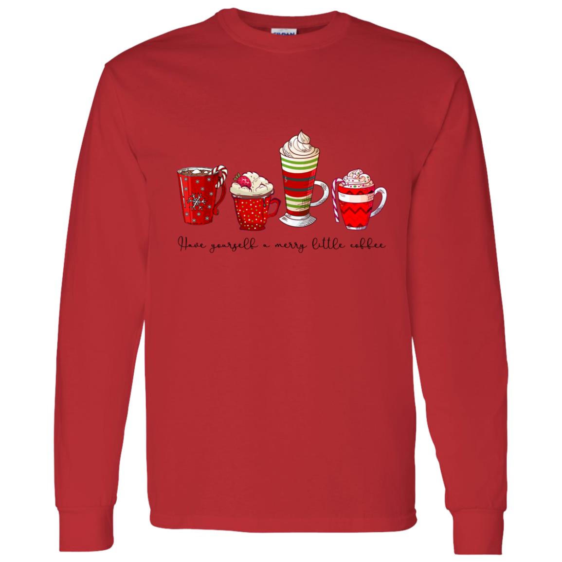 Merry Little Coffee Long Sleeve T-Shirt 5.3 oz.