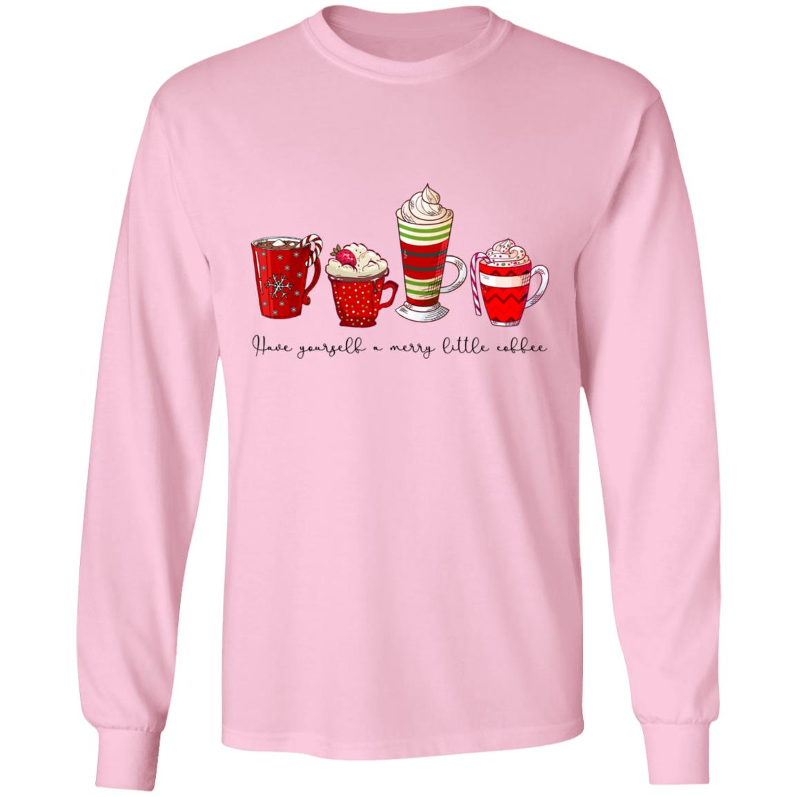 Merry Little Coffee Long Sleeve T-Shirt 5.3 oz.