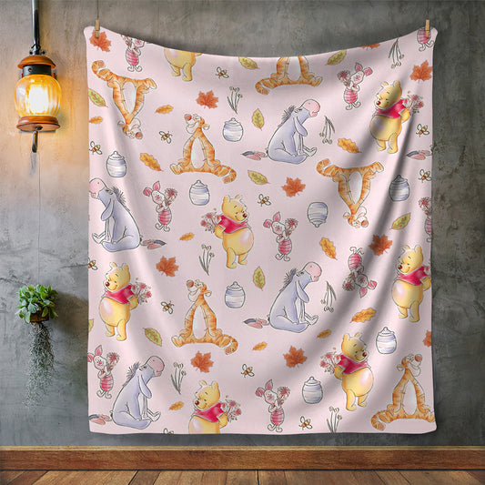 Fall Leaves Cozy Plush Fleece Blanket - 50x60
