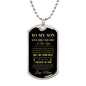 sterling silver dog tag necklace to son from mom