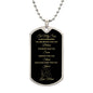 To My Son | Brave Strong Smart| From Mom| Dog Tag Necklace