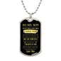To My Son | Do Your Best | Dog Tag Necklace