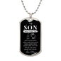 My Son | Be The Man I Know You Can Be | Dog Tag Necklace