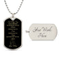 To My Son | Brave Strong Smart| From Mom| Dog Tag Necklace