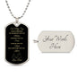 To My Son | Brave Strong Smart| From Dad | Dog Tag