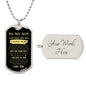 To My Son | Do Your Best | Dog Tag Necklace