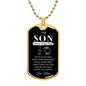 My Son | Be The Man I Know You Can Be | Dog Tag Necklace
