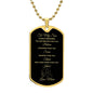 To My Son | Brave Strong Smart| From Mom| Dog Tag Necklace