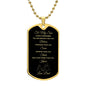 To My Son | Brave Strong Smart| From Dad | Dog Tag