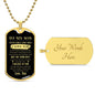 To My Son | Do Your Best | Dog Tag Necklace