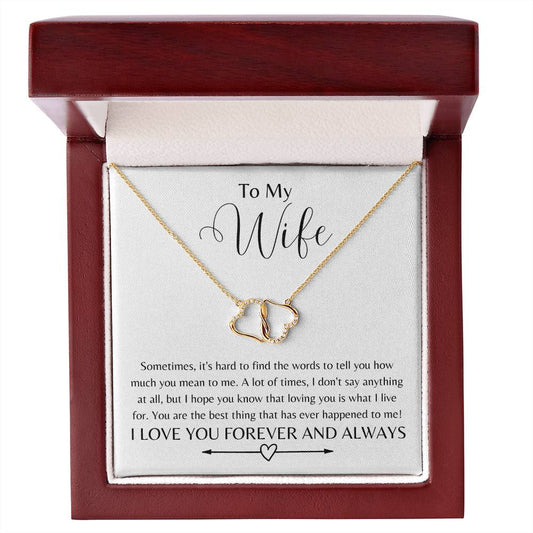 To My Wife | Everlasting Love Necklace | 10K Solid Gold Pendant