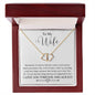 To My Wife | Everlasting Love Necklace | 10K Solid Gold Pendant
