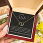 To My Wife | Everlasting Love | 10K Solid Gold Necklace