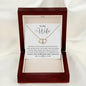 To My Wife | Everlasting Love Necklace | 10K Solid Gold Pendant