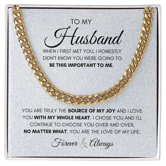 To My Husband | Cuban Link Chain