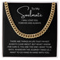 To My Soulmate | Hand in Hand | Cuban Link Chain