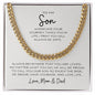 To My Son | Cuban Link Chain