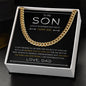 To My Son | Love Dad | Cuban Link Chain