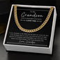 To My Grandson | Love Grandpa | Cuban Link Chain