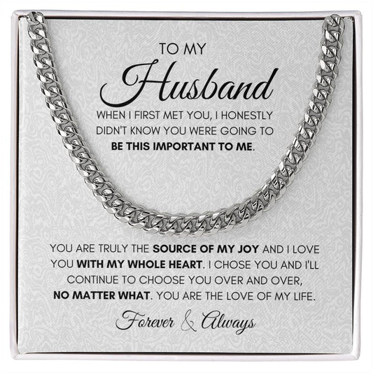 To My Husband | Cuban Link Chain