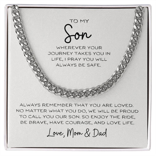 To My Son | Cuban Link Chain