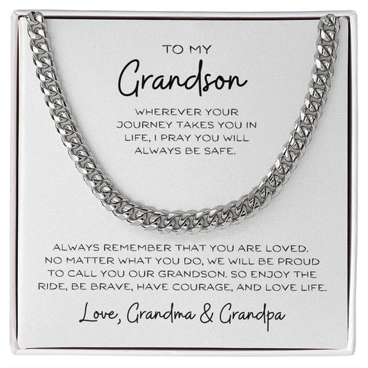 To My Grandson | Cuban Link Chain