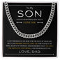 To My Son | Love Dad | Cuban Link Chain