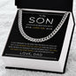 To My Son | Love Dad | Cuban Link Chain