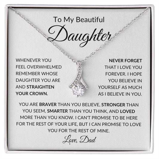 To My Daughter | Love Dad | Alluring Beauty Necklace