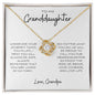 To My Granddaughter | Love Knot Necklace